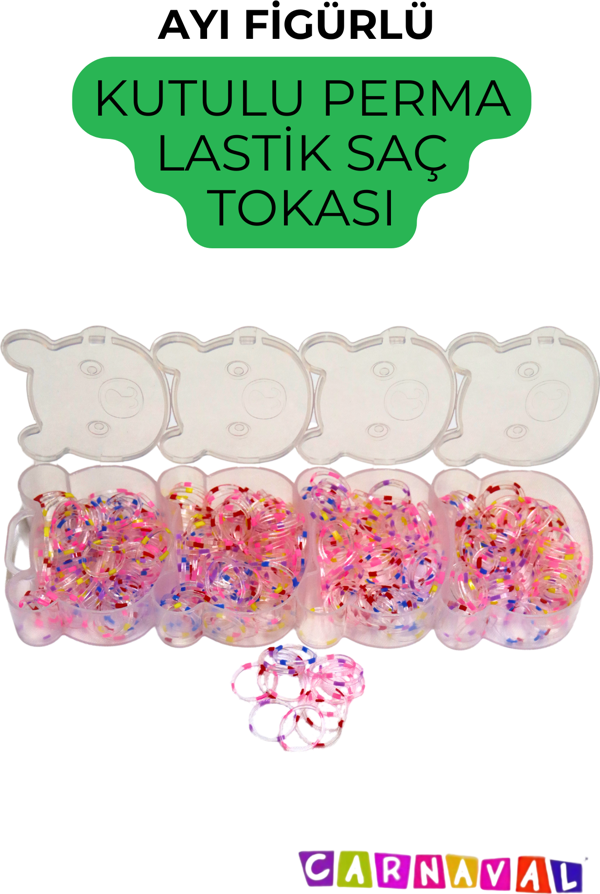 Carnaval Kutulu Perma Lastik Saç Toka - Image 1