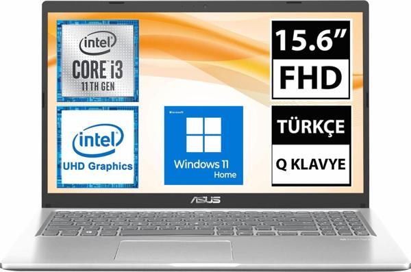 Asus X515EA-BQ967W i3-1115G4 4 GB 128 GB SSD 15.6" W11H FHD Dizüstü Bilgisayar - Image 1