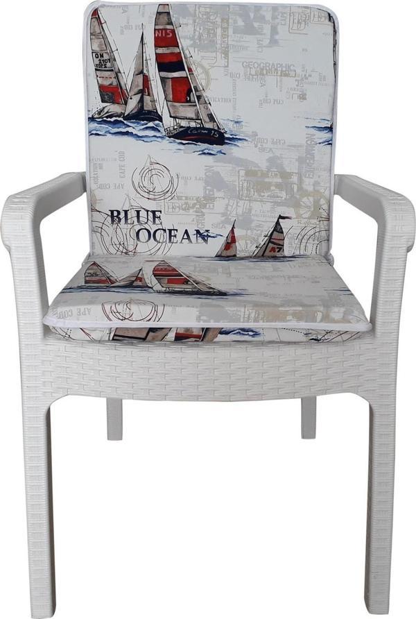 4 ADET ELİT YÜKSEK ARKALI MİNDER DUCK BEZİ-33273-01 V4 - Image 1