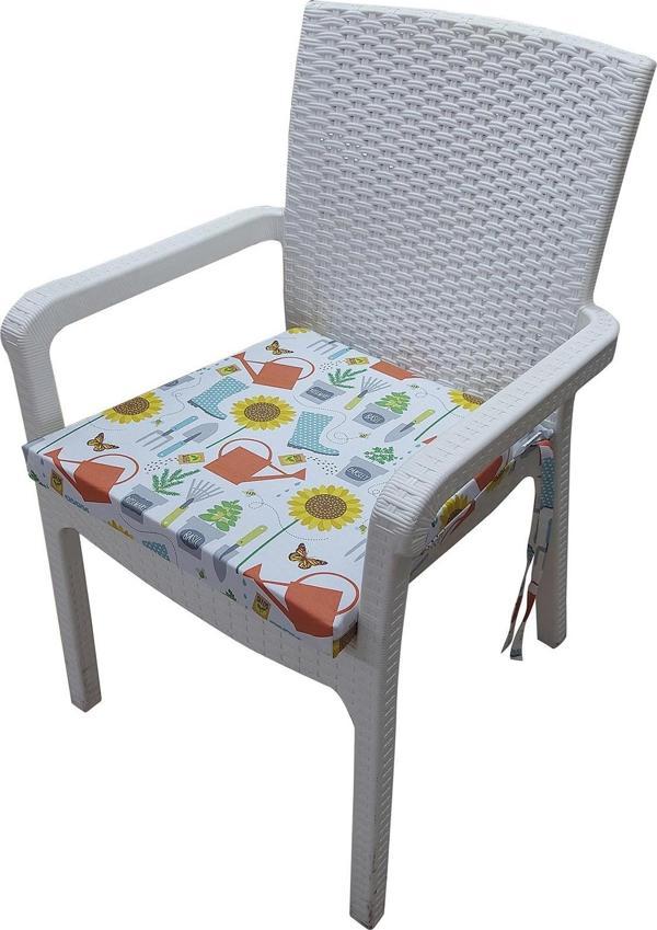 MİRZADE 6 Adet Duck Bezi Rattan Minderi-taç-33712-01 - Image 1