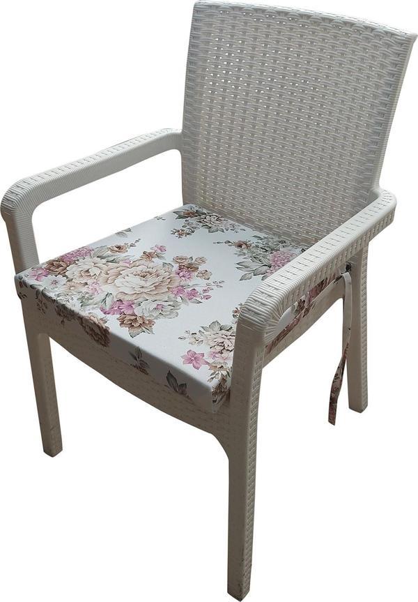 MİRZADE6 Adet Duck Bezi Rattan Minderi-taç 32411-01 - Image 1