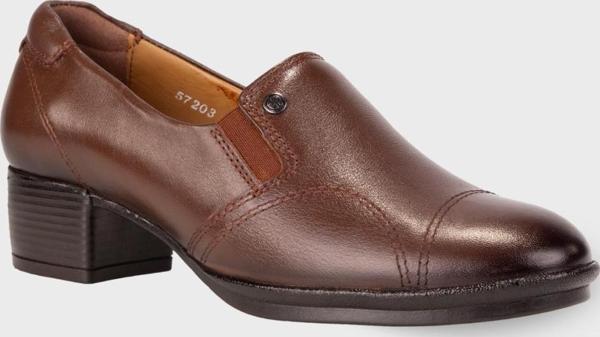 FORELLİ PİLOYD TOPUKLU DERİ YUMUŞAK KLASİK KADIN AYAKKABI - Image 1