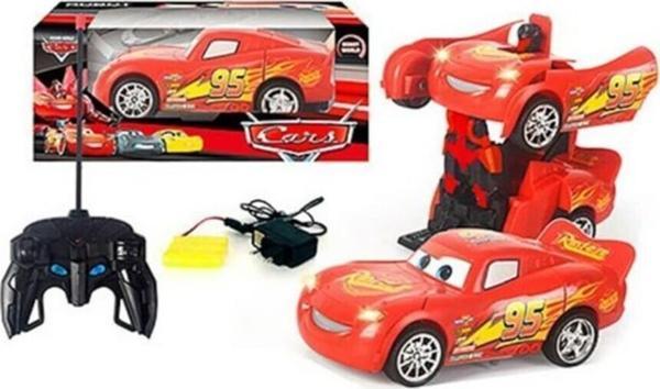 Prestij Oyuncak Robota Dönüşen Şimşek Mcqueen Uzaktan Kumandalı Şarjlı Araba - Image 1