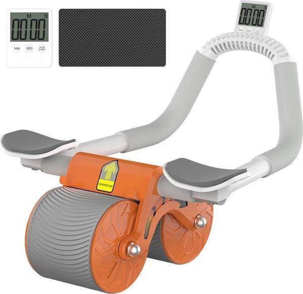 Relife AB-06 Ab Roller Dirsek Destekli Karın Çalıştırıcı, Otomatik geri tepme özellikli, Diz Matlı Karın Kası Çalıştırıc - Image 1