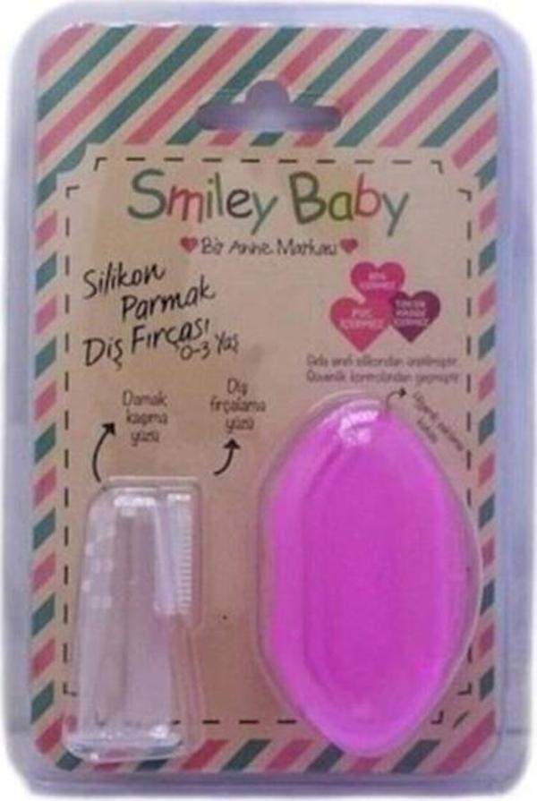 Smiley Baby Pembe Saklama Kabı Parmak Fırça  - Image 1