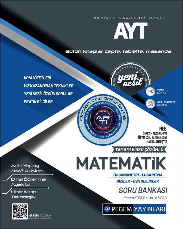 AYT Matematik Trigonometri-Logaritma-Diziler-Eşitsizlikler Soru Bankası - Pegem Akademi Yayıncılık - Image 1