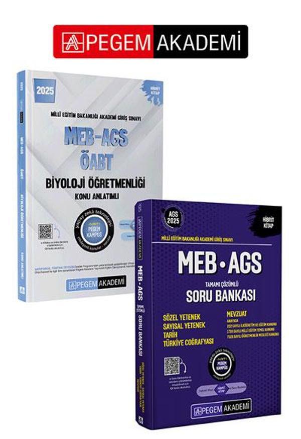 PEGEM AKADEMİ 2025 MEB-AGS-ÖABT Biyoloji Öğretmenliği Konu Anlatımlı + 2025 MEB-AGS Soru Bankası Tam - Pegem Akademi Yayıncılık - Image 1