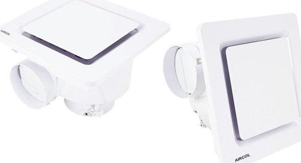AIRCOL 250T Sessiz Radyal Fan Tavan Tipi Tuvalet, Banyo ve Baca Aspiratörü 150 m³/h - Image 1