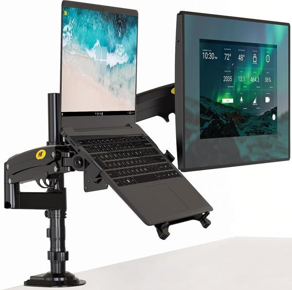 Ergoflex Nb North Bayou H180-FP Amortisörlü 17-27 " Monitör Tutucu Ve 10-17"Laptop Standı - Image 1