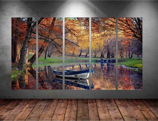 Tablo Center Dev Boyut 5 Parçalı Kanvas Tablo 150x90 cm - Image 1