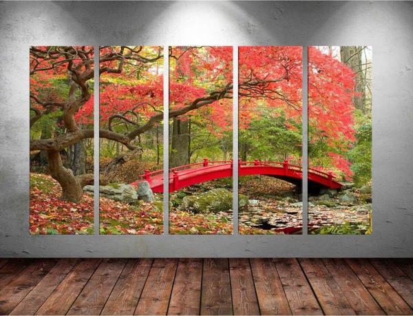 Tablo Center Dev Boyut 5 Parçalı Kanvas Tablo 150x90 cm - Image 1