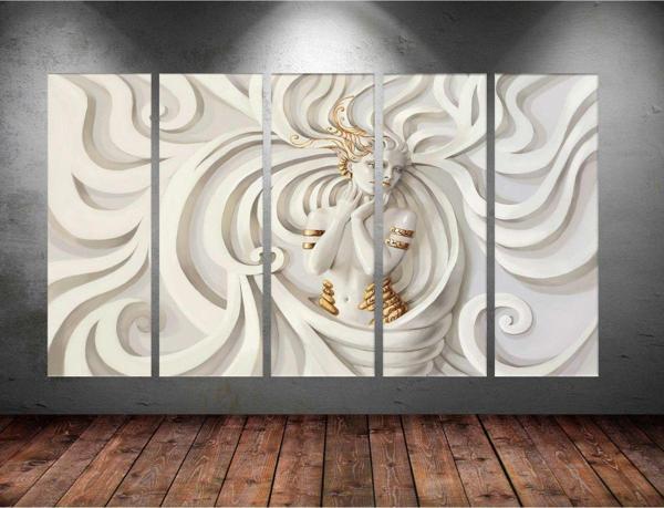 Tablo Center Dev Boyut 5 Parçalı Kanvas Tablo 150x90 cm - Image 1