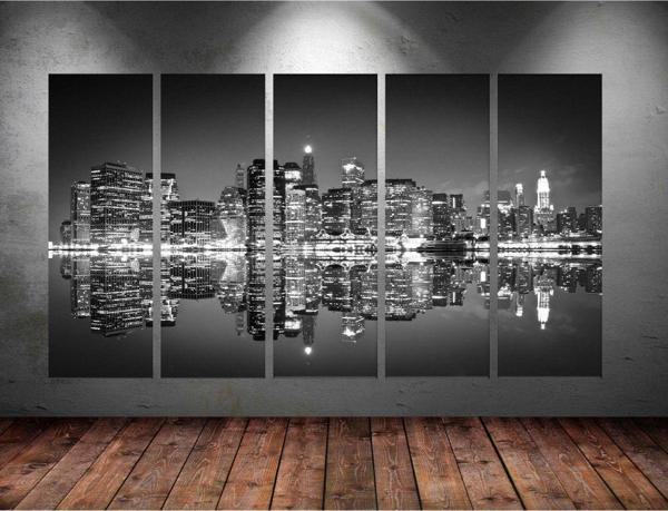 Tablo Center Dev Boyut 5 Parçalı Kanvas Tablo 150x90 cm - Image 1