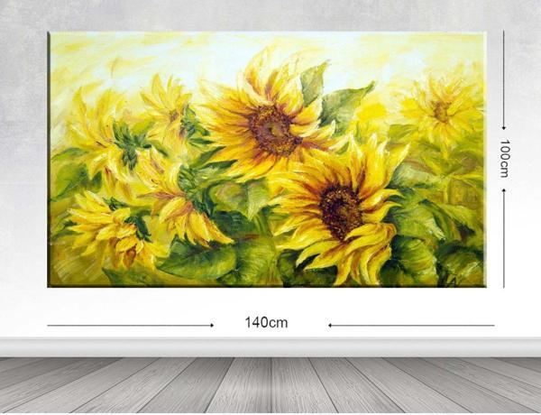 Tablo Center Dev Boyut Çiçek Kanvas Tablo 100x140 cm - Image 1