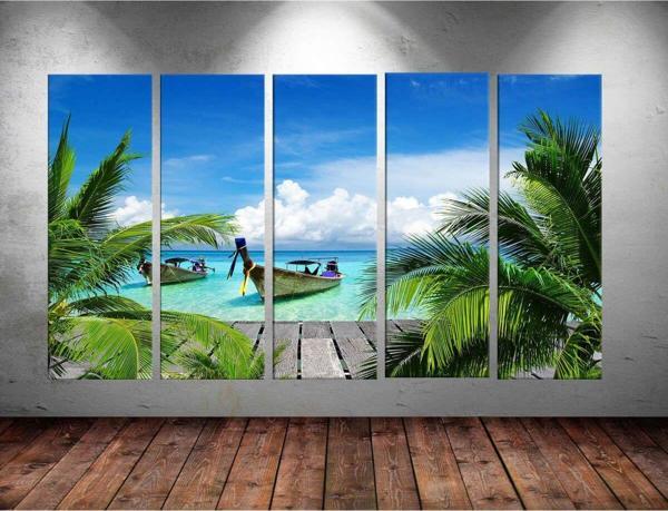 Tablo Center Dev Boyut 5 Parçalı Kanvas Tablo 150x90 cm - Image 1