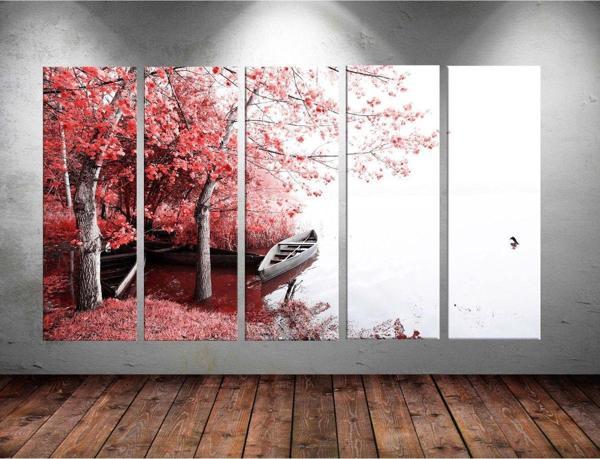 Tablo Center Dev Boyut 5 Parçalı Kanvas Tablo 150x90 cm - Image 1