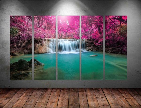 Tablo Center Dev Boyut 5 Parçalı Kanvas Tablo 150x90 cm - Image 1