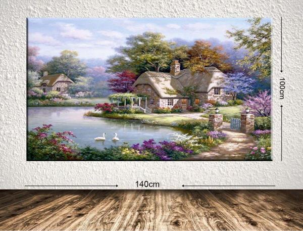 Tablo Center Dev Boyut Manzara Kanvas Tablo 100x140 cm - Image 1