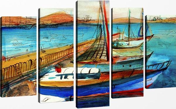 Tablo Center 5 Parçalı Kanvas Tablo 60x100 cm - Image 1