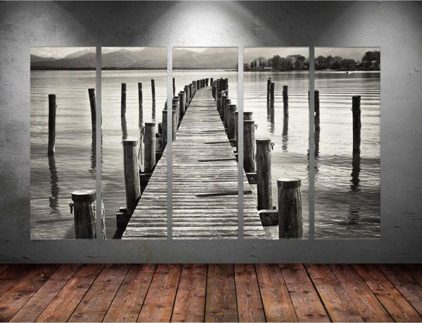 Tablo Center Dev Boyut 5 Parçalı Kanvas Tablo 150x90 cm - Image 1