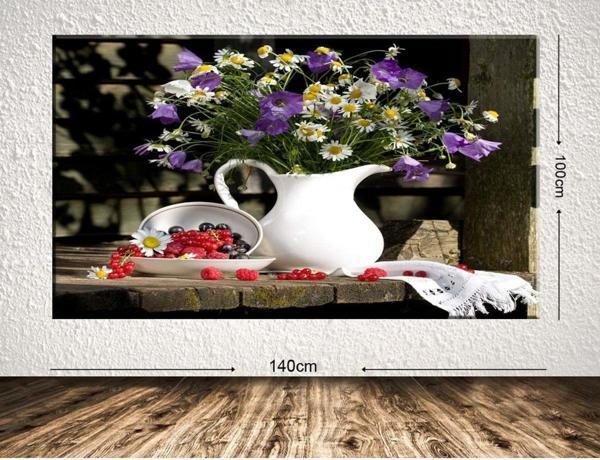 Tablo Center Dev Boyut Çiçek Kanvas Tablo 100x140 cm - Image 1