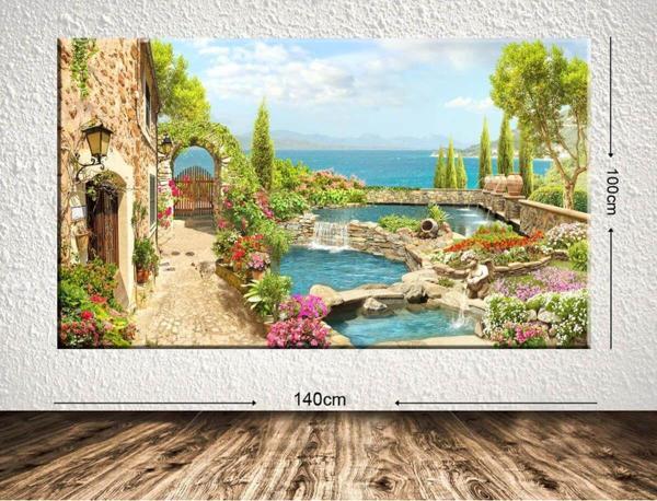 Tablo Center Dev Boyut Manzara Kanvas Tablo 100x140 cm - Image 1