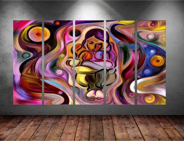 Tablo Center Dev Boyut 5 Parçalı Kanvas Tablo 150x90 cm - Image 1