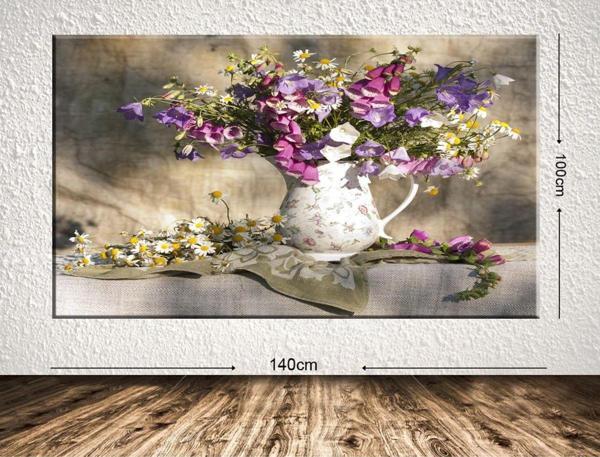Tablo Center Dev Boyut Çiçek Kanvas Tablo 100x140 cm - Image 1