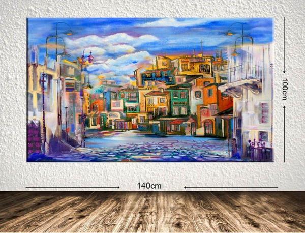 Tablo Center Dev Boyut Manzara Kanvas Tablo 100x140 cm - Image 1
