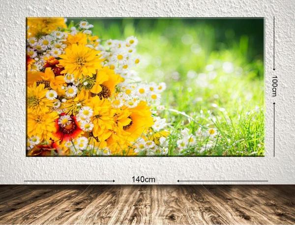 Tablo Center Dev Boyut Çiçek Kanvas Tablo 100x140 cm - Image 1
