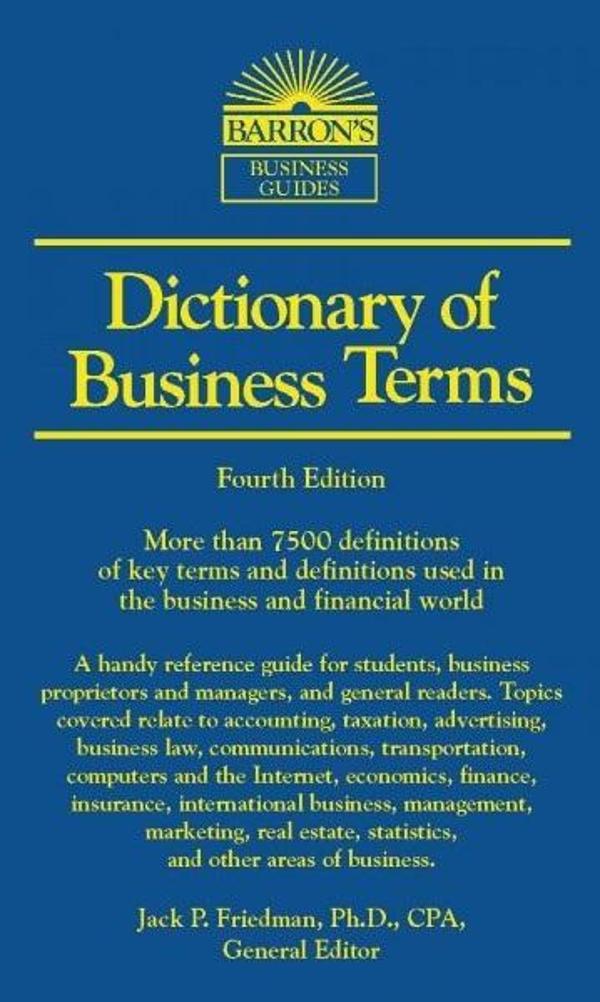 Barron'S Dıctıonary Of Busıness Terms - Barrons - Barrons - Image 1