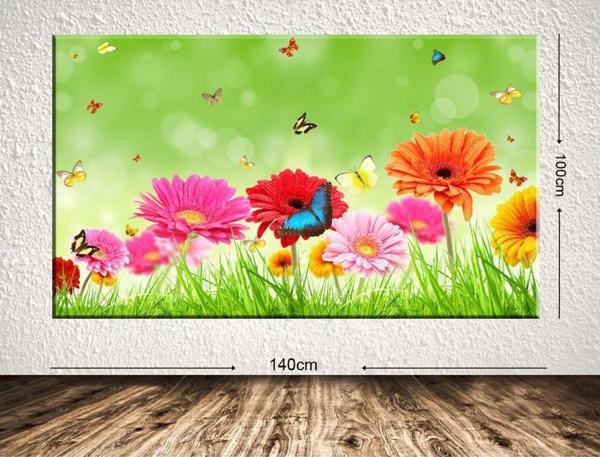 Tablo Center Dev Boyut Çiçek Kanvas Tablo 100x140 cm - Image 1