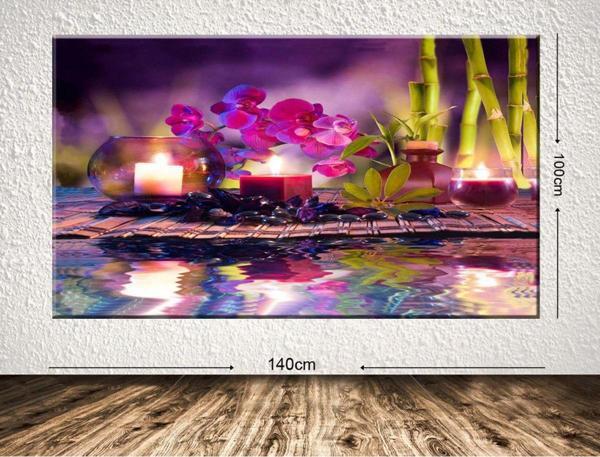 Tablo Center Dev Boyut Çiçek Kanvas Tablo 100x140 cm - Image 1
