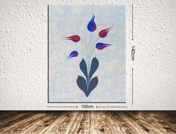 Tablo Center Dev Boyut Çiçek Kanvas Tablo 100x140 cm - Image 1