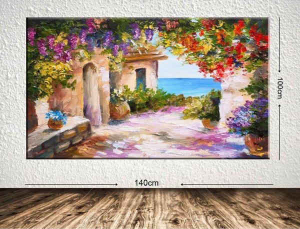Tablo Center Dev Boyut Manzara Kanvas Tablo 100x140 cm - Image 1