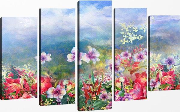 Tablo Center 5 Parçalı Kanvas Tablo 60x100 cm - Image 1