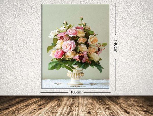 Tablo Center Dev Boyut Çiçek Kanvas Tablo 100x140 cm - Image 1