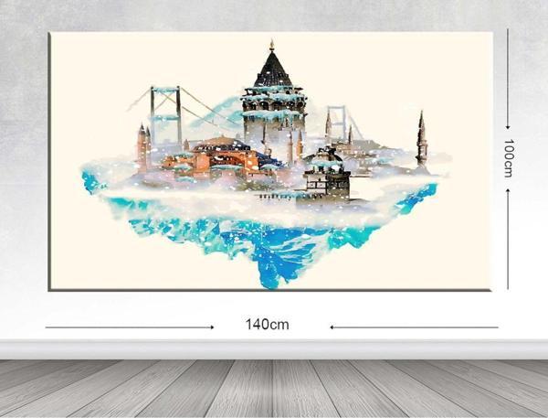 Tablo Center Dev Boyut Manzara Kanvas Tablo 100x140 cm - Image 1