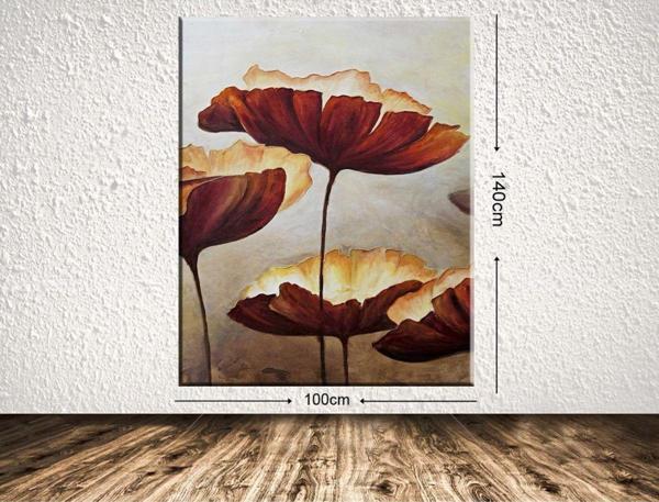 Tablo Center Dev Boyut Çiçek Kanvas Tablo 100x140 cm - Image 1