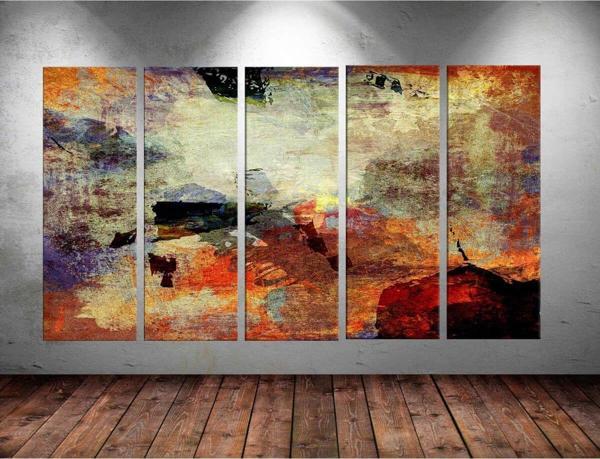 Tablo Center Dev Boyut 5 Parçalı Kanvas Tablo 150x90 cm - Image 1