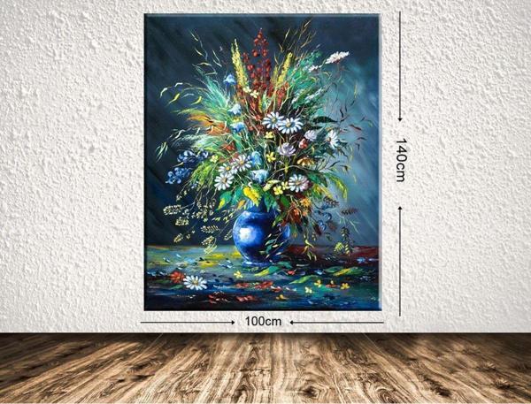 Tablo Center Dev Boyut Çiçek Kanvas Tablo 100x140 cm - Image 1