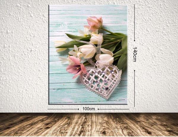 Tablo Center Dev Boyut Çiçek Kanvas Tablo 100x140 cm - Image 1