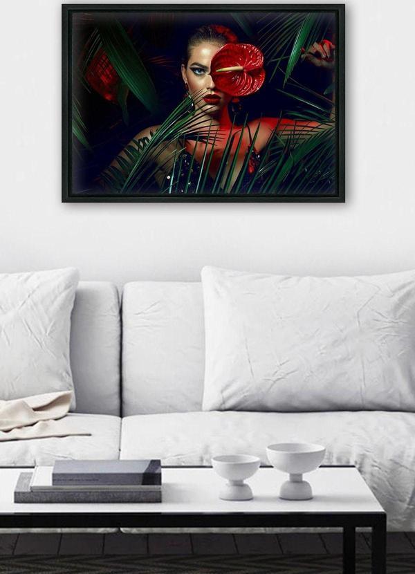 Tablo Center Siyah L Çerçeve Kanvas Tablo 105x145 cm - Image 1