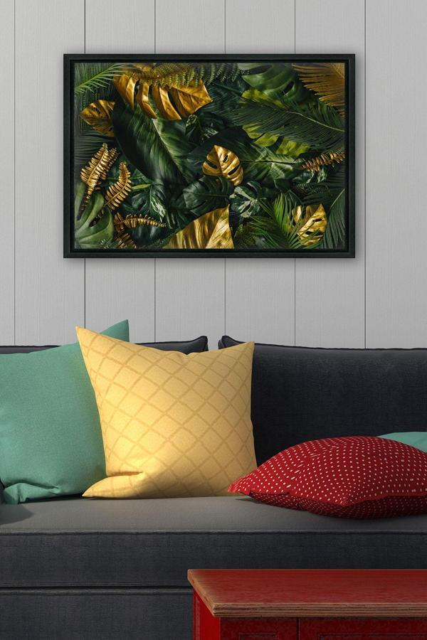 Tablo Center Siyah L Çerçeve Kanvas Tablo 105x145 cm - Image 1