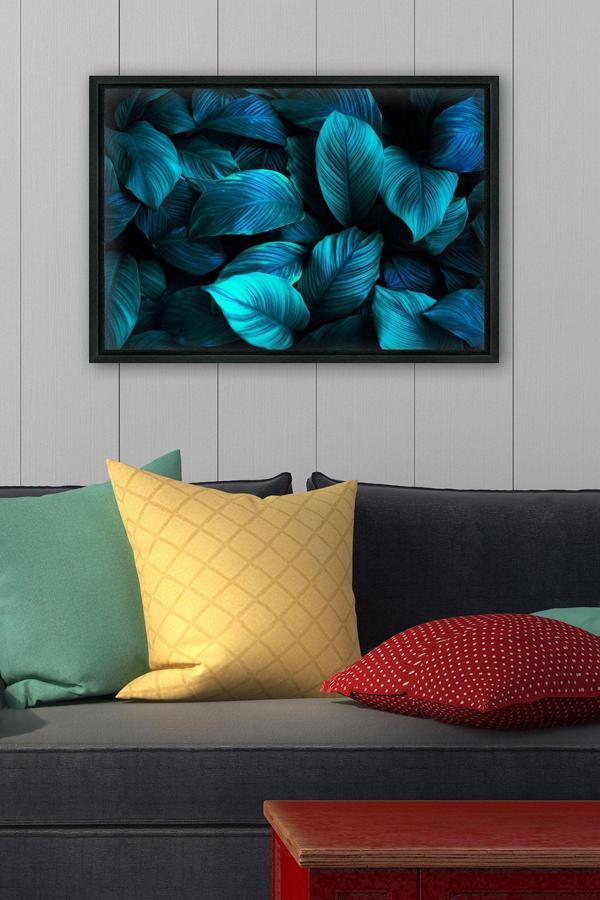 Tablo Center Siyah L Çerçeve Kanvas Tablo 105x145 cm - Image 1