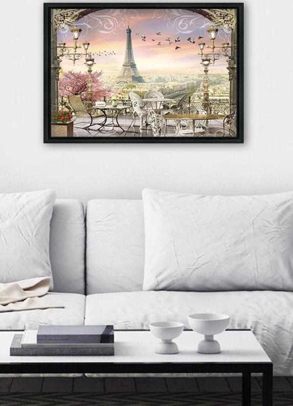 Tablo Center Siyah L Çerçeve Kanvas Tablo 55x75 cm - Image 1
