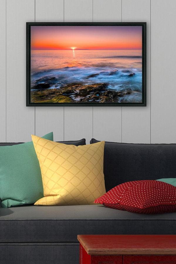 Tablo Center Siyah L Çerçeve Kanvas Tablo 55x75 cm - Image 1