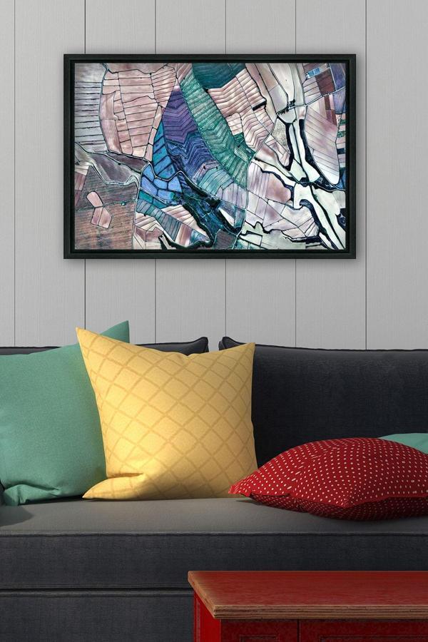 Tablo Center Siyah L Çerçeve Kanvas Tablo 55x75 cm - Image 1