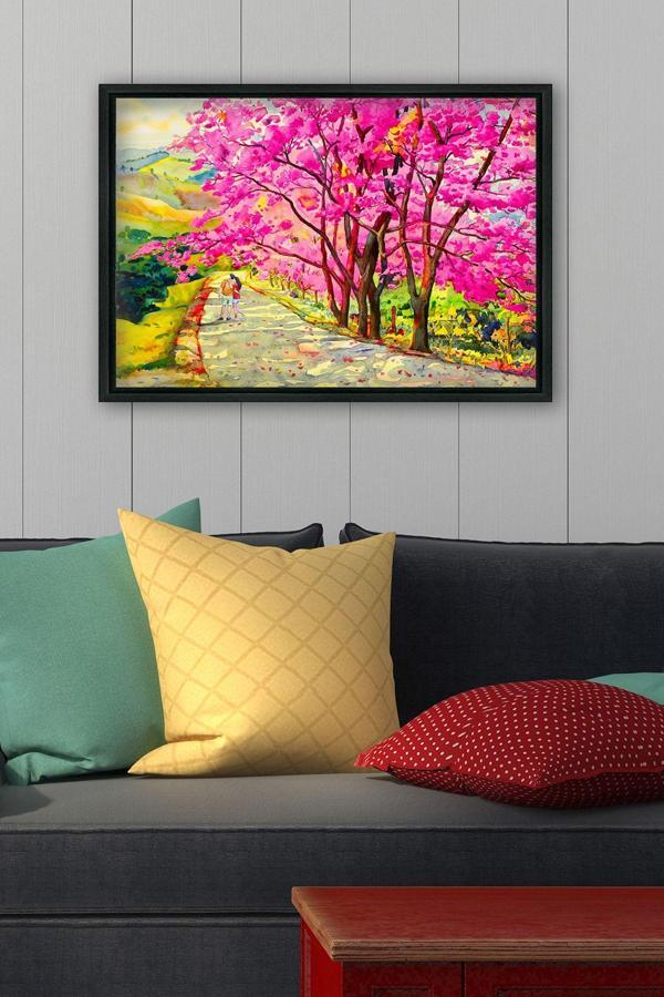 Tablo Center Siyah L Çerçeve Kanvas Tablo 75x105 cm - Image 1