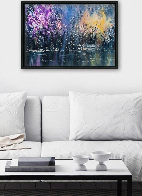 Tablo Center Siyah L Çerçeve Kanvas Tablo 55x75 cm - Image 1